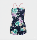 Signature Noble Line Swimsuit [Blue Flower]